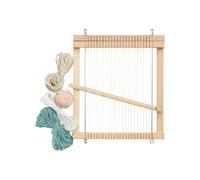 MICKI Cadre à tisser pour enfants - Cadre à tisser avec fil et aiguille à tisser - Kit de bricolage pour enfants de 3 ans et plus - Kit de tissage pour enfants - Métier à tisser carré - Métier à