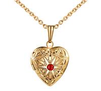 MicLee Collier Photo Femme Fille, Collier cœur en Acier Inoxydable, Parent-Enfant Lettrage Pendentif, on Peut Placer Une Photo, Cadeau pour Maman, Anniversaire et Noël