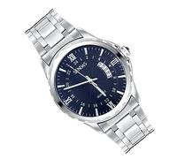 MicLee Montres Analogique à Quartz Homme Montre avec Calendrier à Cadran Rond Fashion pour Garçon Montre Etanche avec Bracelet en Acier Inoxydable