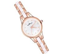 MicLee Montres Bracelet Femme Montres Quartz à Cadran Rond en Céramique Montre Luxe Or Rose pour Dame Fille Montre Elegante avec Bande Mince en Acier Inoxydable