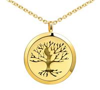 MicLee Photo médaillon, avec Arbre de Vie Creux, Collier Femme Fille, Pendentif en Acier Inoxydable, Cadeau commémoratif pour Fête des mères, Anniversaire et Noël