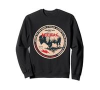 Micmac Indien Indien Born Freedom Wild Buffalo Sweatshirt