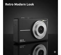 Micmetago Appareil Photo 4K pour Vlog et Selfie, Écran Orientable 180°, 48MP, Zoom 16X, Caméra Compacte Légère pour Fille & Femme, Webcam USB, Idée Cadeau Créative