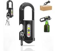 Micmetago Lampe Porte-clés 1200 LM avec powerbank, Solution compacte pour trouver Serrure et Chemin, USB-C, étanche IPX, idéale pour Voiture, Chien et pannes de Courant (Schwarz)