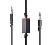 MICMXMO Câble Audio Auxiliaire de Rechange avec Contrôle du Volume pour Astro A10, A30, A40, A40TR, A50, Casque de jeu PS5/PS4/Xbox One/PC/Smartphone/Casque via une Prise jack 3,5 mm, 2M (noir)