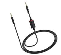 MICMXMO Câble audio auxiliaire de rechange avec contrôle du volume pour casque de jeu Astro A10, A30, A40, A40TR, A50 PS5/PS4/Xbox One/PC/smartphone/casque via une prise jack de 3,5 mm, 2 m (noir)