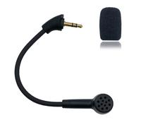 MICMXMO Microphone à perche de rechange pour casque de jeu Kingston HyperX Cloud Mix, microphone réglable avec suppression du bruit pour casque de jeu PS4, PS5, PC, prise jack 3,5 mm