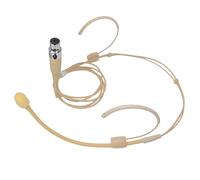 MICMXMO Microphone unique à arceau compatible avec l'émetteur sans fil Shure, microphone omnidirectionnel à condensateur beige (mini XLR TA4F femelle)