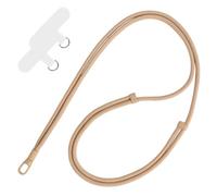 Micnkifo Cordon Telephone Portable, Tour de Cou Téléphone Universelle avec Patch, Réglable en Nylon Collier Lanière Chaîne Corde en Bandoulière Compatibles avec Plupart des Smartphones Case, Khak