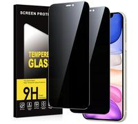 Micnkifo Verre Trempé pour iPhone 11/iPhone XR Anti Espion 2 Pièces,Anti-Espion Film de Protection D'écran,Dureté 9H Anti-Rayures Sans Bulles Anti-Spy Privacy Confidentialité Protecteur Vitre