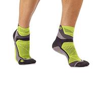 MICO CHAUSSETTES de Course À PIED Professionnelle 100% Fabriquée en Italie, Ultra-Légere, Poids Extrêmement Léger, Fabriquée en Polyamide, pour Homme et Femme (35-37, Anthracite/Jaune Fluo)