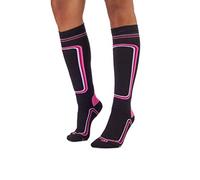 MICO CHAUSSETTES de SKI SUPERTHERMO PRIMALOFT en Polypropylène Micotex + Fibre LYCRA, 100% Fabriquée en Italie, Epaisse Avec Pouvoir Isolant, Pour Femmes, Sportive en Couleur Noire/Violet Fluo