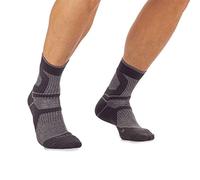 MICO CHAUSSETTES de Trekking Courte, en Micotex + Fibre LYCRA, 100% Fabriquée en Italie, Unisexe, Poids Moyen, pour Homme et Femme (L (41-43), ANTHRACITE/GRISE)