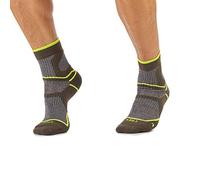 MICO CHAUSSETTES de Trekking Courte, en Micotex + Fibre LYCRA, 100% Fabriquée en Italie, Unisexe, Poids Moyen, pour Homme et Femme (S (35-37), VERT)