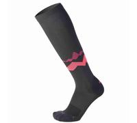 MICO Chaussettes Trek longues anti-tiques, mi-poids extra doux, unisexe, 100 % fabriquées en Italie, CA03053, Anthracite / Fuchsia, 38-40