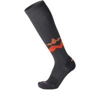 MICO Chaussettes Trek longues anti-tiques, mi-poids extra doux, unisexe, 100 % fabriquées en Italie, CA03053, Anthracite/orange, 38-40
