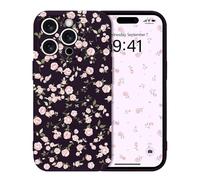 Micoden Coque Magnétique pour iPhone 14 Pro avec Motif Fleur Florale Compatible avec Recharge sans Fil Étui de Protection Antichoc en Gel de Silicone Anti-Rayures pour iPhone 14 Pro,Violet 2