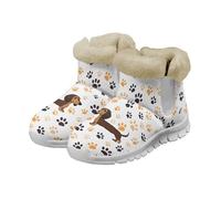 Micoklinlin Bottes de neige pour homme et femme - Légères - Unisexe - Chaudes - En peluche - Bottes de marche, Chien mignon blanc, 41 EU