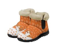 Micoklinlin Bottes de neige pour homme et femme - Légères - Unisexe - Chaudes - En peluche - Bottes de marche, Design chat mignon noir, 41 EU