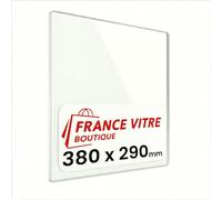 MICON Distribution - modèle : Ohio - 380 x 290 x 4 mm - Vitre d’Insert pour cheminée et poêle à Bois - Verre de Rechange Haute température - jusqu'à 800°C