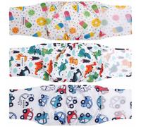 MICOOYO Bandes ventrales pour chiens, couches réutilisables pour chien mâle, couches pour chien mâle (animaux, voitures fruitées, taille XL)