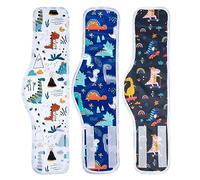MICOOYO Couches réutilisables pour Chien mâle - Lot de 3 Bandes ventrales lavables pour Chiens de Grande Taille, Chiots, Chats (Dinosaure)
