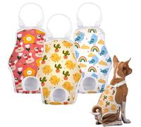 MICOOYO Culotte hygiénique pour Chien - Couches réutilisables pour Chiens et Chiots, Pantalon Lavable avec Bretelles réglables (Aniamls, S)
