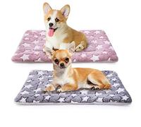 MICOOYO Lot de 2 Matelas en Polaire Lavable pour Cage de Chien ou Chat de Taille Moyenne (69 x 52 cm)