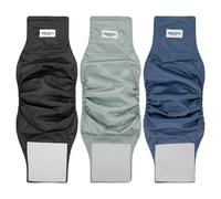 MICOOYO Lot de 3 couches lavables pour chiens mâles - Avec fermeture Velcro réglable - Réutilisables - Taille XXL