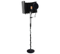 Pronomic CM-100BG Microphone à Grande Membrane Ensemble Complet Incl. Pied | Microphone studio à grande membrane, Membrane plaquée or de 34 mm, Directivité: cardioïde prononcée, 5 % THD, Connecteur XLR