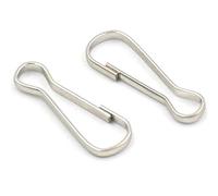 micoshop Lot de 100 mousquetons pour fermeture éclair de 2,5 cm - 25 mm - Nickel