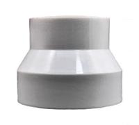 Micpointik ABS Réducteur de tuyau de ventilation 100-200 mm, adaptateur de tube rond pour tuyau d'évacuation d'air, fenêtre, raccord en PVC blanc pour climatisation et ventilation (150 à 110)