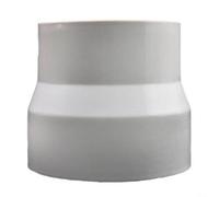 Micpointik ABS Réducteur de tuyau de ventilation 100-200 mm, adaptateur de tube rond pour tuyau d'évacuation d'air, fenêtre, raccord en PVC blanc pour climatisation et ventilation (110 à 100)