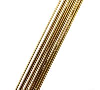 Micpointik Baguettes de soudure en laiton 1,6 x 250 mm pour réparation et soudure de cuivre et de fer, 10 fils de remplissage dorés avec une bonne maniabilité