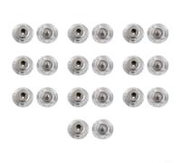 Micpointik Boutons pression invisibles transparents 5 tailles (24 L = 15 mm | Pour un design invisible, s'adapte à n'importe quel tissu, matériau plastique durable, lot de 10 paires, facile à utiliser
