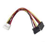 Micpointik Câble adaptateur d'alimentation SATA pour molex LP4 vers 15 | Pour fils de cuivre robustes, faible résistance, transfert de données sûr, compatible avec HDD et SSD, noir