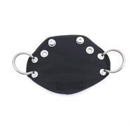 Micpointik Capuchon de Tige de Plongée avec Poignée en Acier Inoxydable, Support Dos en Nylon pour Gilet de Tarif Sidemount, Compatible avec la Sangle d'Entrejambe, Noir, 245x183mm