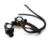 Micpointik Débitmètre DN15 Compteur d'eau S168 en nylon et acier inoxydable, mesure précise 0,5-10L/MIN pour chauffe-eau et distributeur, capteur électromagnétique filetage G1/2 (30 cm)