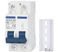 Micpointik Disjoncteur CC 2 pôles 1000 V 32 A avec déclencheur thermomagnétique pour installations solaires PV et réseaux DC, montage sur rail DIN, courbe C, norme IEC60898-2, CC MCB (50 A)