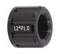 Micpointik Écrou d'essieu traversant M15 en alliage d'aluminium, écrou d'essieu de rechange résistant à l'usure pour moyeux de vélo avec pas de filetage P1.0/P1.5/P1.75, noir, 19 x 14 mm, essieux