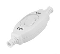 Micpointik IP65 Interrupteur double encastré étanche 250 V 3 A argenté pour extérieur, salle de bain, cuisine, pièce humide, interrupteur à câble étanche à la poussière (blanc 6 mm)