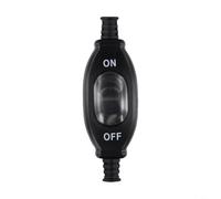 Micpointik IP65 Interrupteur double encastré étanche 250 V 3 A argenté pour extérieur, salle de bain, cuisine, pièce humide, interrupteur à câble étanche à la poussière (noir 7 mm)