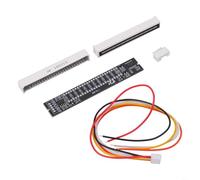 Micpointik Kit de bricolage double audio VU mètre 12 bits 7-12 V stéréo pour carte d'analyse de spectre avec affichage LED, vitesse réglable et affichage de la valeur de crête pour la surveillance du