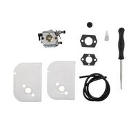 Micpointik Kit de carburateur pour tronçonneuse 009 010 011 012, remplacement avec filtre à air et conduite de carburant, kit d'entretien pour tronçonneuse, métal