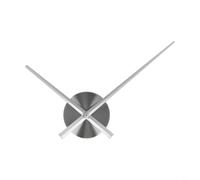 Micpointik Kit d'horloge à quartz DIY avec aiguilles 23,5/31,3 cm pour horloges murales, réparation et bricolage Métal Plastique Sans cadre Axe 10 mm Sans pile (Argent)