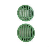 Micpointik Lot de 2 grilles d'évacuation rondes en plastique pour tuyaux de 7,6 et 10,2 cm, grille de protection résistante aux intempéries avec design fendu pour filtrage des feuilles pour jardin et