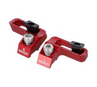 Micpointik Lot de 2 supports de levier de vitesse en alliage d'aluminium léger et stable pour dérailleur SRAM compatible avec groupe de frein ISpec EV M4100 à M9100 VTT vélo de route Argenté (rouge)