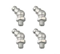 Micpointik Lot de 4 de graisse M6x1 45 degrés en fer galvanisé Mamelon de lubrification Haute Hérité Pas de fuite d'huile pour machines Construction navale Pièce de rechange Accessoires