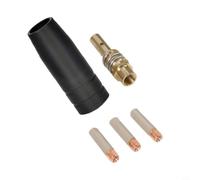 Micpointik Lot de 5 accessoires de soudage pour soudeur MB15AK MIG avec revêtement noir, buses de contact en cuivre rouge 0,6-1,2 mm, buse et support pour applications professionnelles (1,0 mm)
