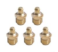 Micpointik Lot de 5 de lubrification en laiton droits x 0,5 mm Filetage hydraulique Accessoires de graisse pour machines industrielles entrepôt entretien cuivre